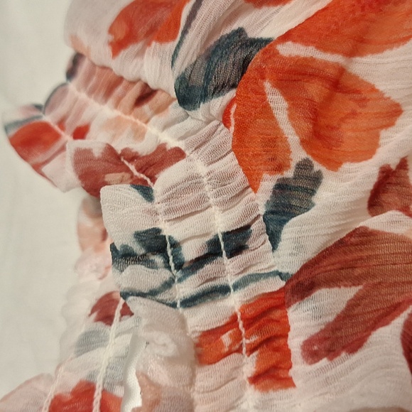 NEW! Baby Girls 2pc Set Long Sleeve Floral Chiffon Dress, Red, ⁃ Carter' - Picture 8 of 11